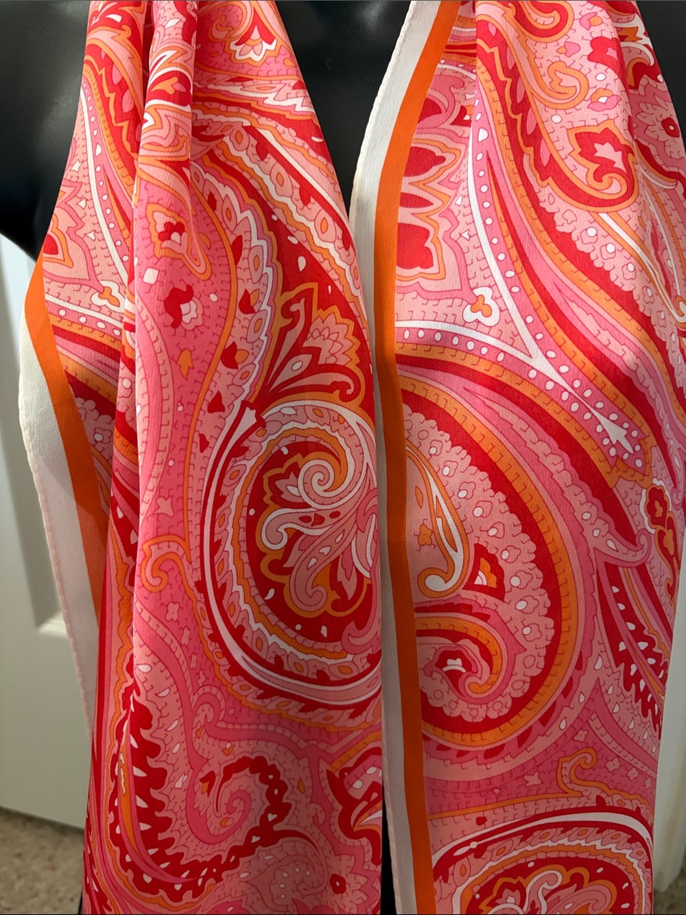 Ralph Lauren silk citrus paisley scarf